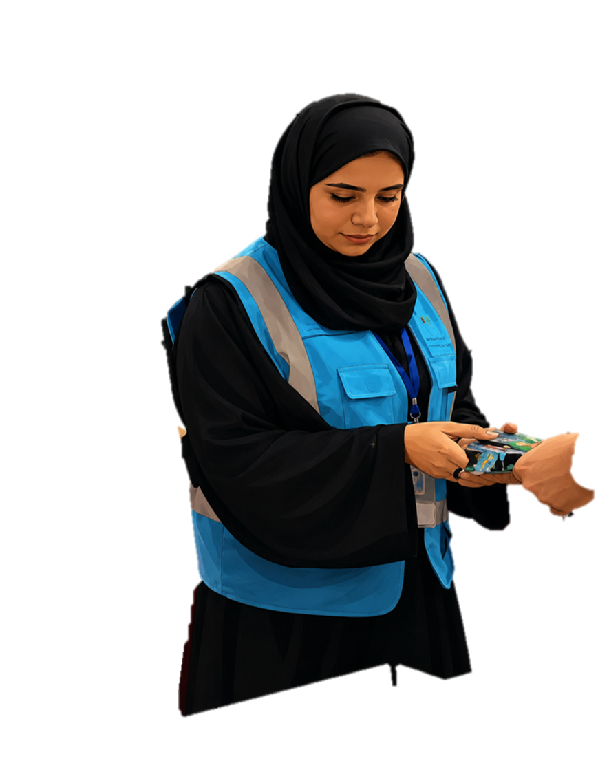 متطوعة من فريق عون التطوعي